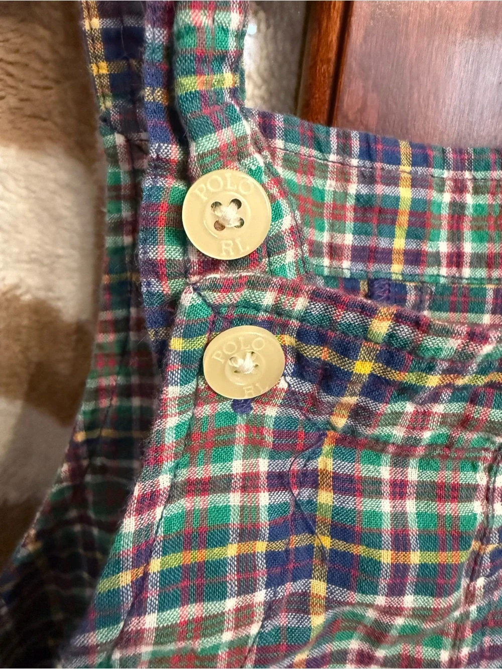 Ralph Lauren Multicolor Plaid Overalls